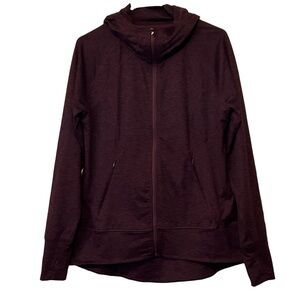 Eddie Bauer Full-Zip Active Hooded Jacket, Women’s, Dark Burgandy, Size Large